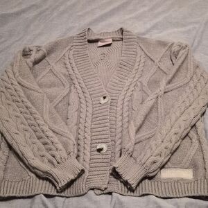 Cable Knit Gray Sweater